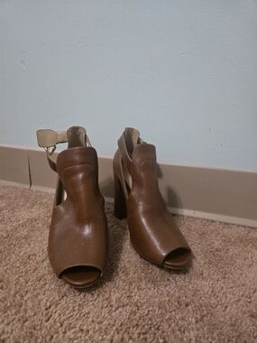 Women’s Brown Michael Kors Peep-Toe Bootie
